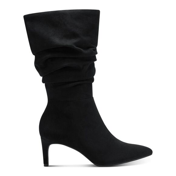 ALFANI Womens Black Padded Lissa Pointed Toe Stiletto Zip-Up Slouch Boot 7.5 M - Picture 2 of 4